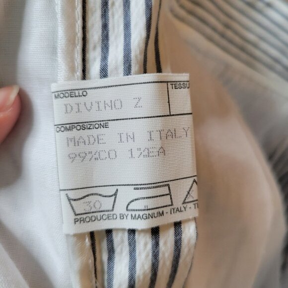 Amina Rubinacci Napoli Stripped Made in Italy Pants - Size 46 Italy/ 10 US - Picture 11 of 13